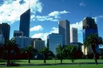 Hochhuser im Zentrum von Perth, der Hauptstadt von Westaustralien.