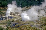 Geothermisches Kraftwerk bei Wairakai