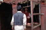 Fleischverkäuferin in Kathmandu