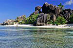 Der Anse Source d'Argent mit seinen spektakulären Granitformationen ist der wohl schönste Strand der Welt